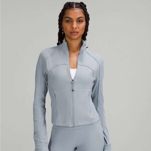 Lululemon Define Jacket Cropped & Wunder Leggings Pants Chambray Set 4 Small